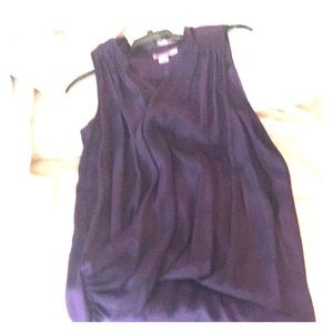 Calypso xs DARK purple sleeveless silk blouse